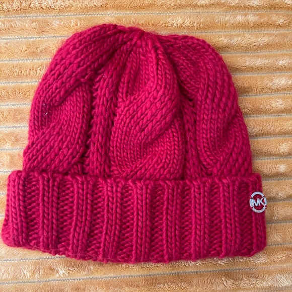 Wool red Michael Kors winter hat